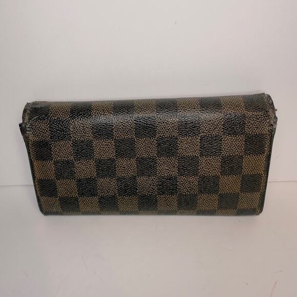 Authentic Louis Vuitton Damier Ebene Sarah Bifold Long Wallet - Picture 2 of 16